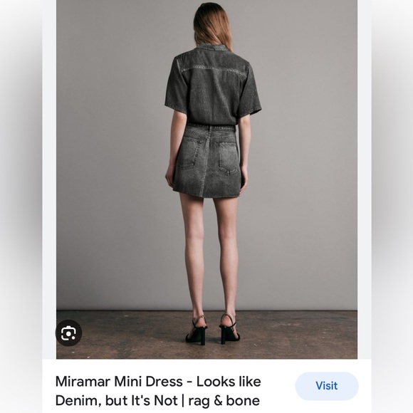 Rag & Bone NWOT Liquid Miramar Black Magic Printed Tencel Tromp L'oeil Dress - Picture 5 of 16